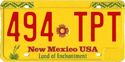 NM license plate 494TPT