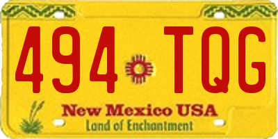 NM license plate 494TQG