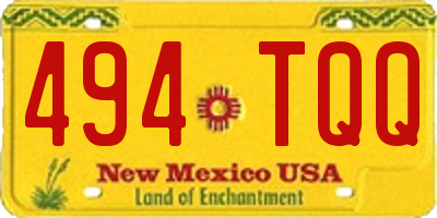 NM license plate 494TQQ