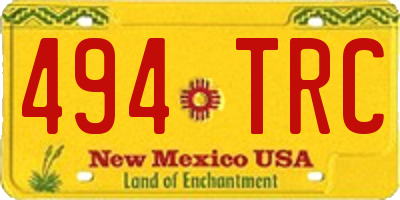 NM license plate 494TRC