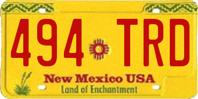NM license plate 494TRD