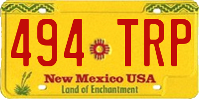 NM license plate 494TRP