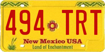 NM license plate 494TRT