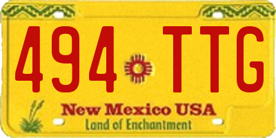 NM license plate 494TTG