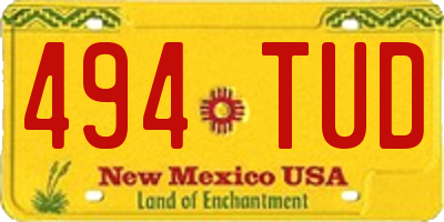 NM license plate 494TUD