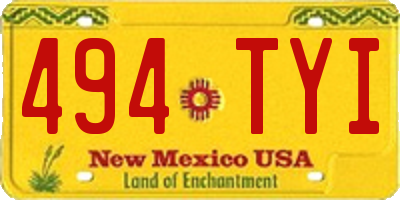 NM license plate 494TYI