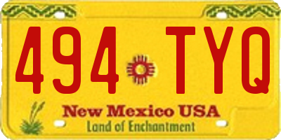 NM license plate 494TYQ