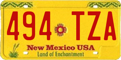 NM license plate 494TZA