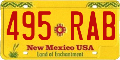 NM license plate 495RAB