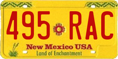 NM license plate 495RAC