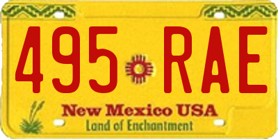 NM license plate 495RAE