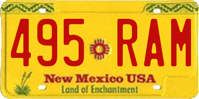 NM license plate 495RAM