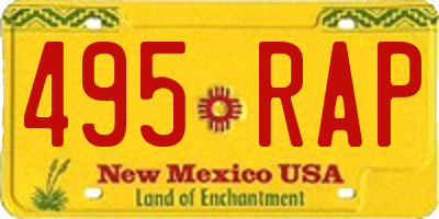NM license plate 495RAP