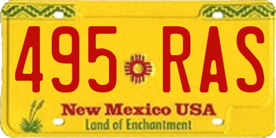 NM license plate 495RAS