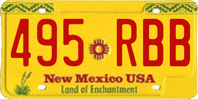 NM license plate 495RBB