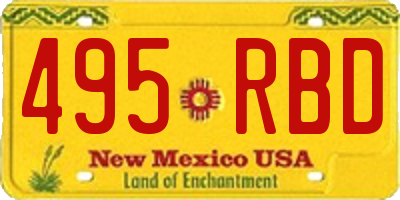 NM license plate 495RBD