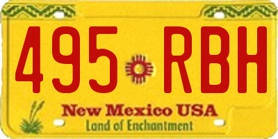 NM license plate 495RBH