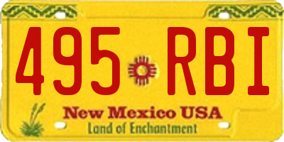 NM license plate 495RBI