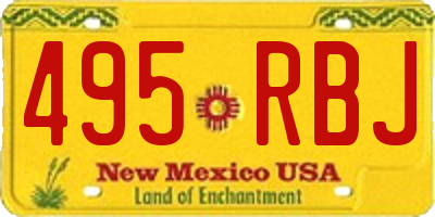 NM license plate 495RBJ