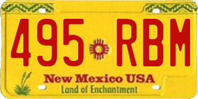 NM license plate 495RBM