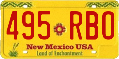 NM license plate 495RBO