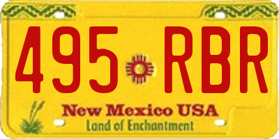 NM license plate 495RBR