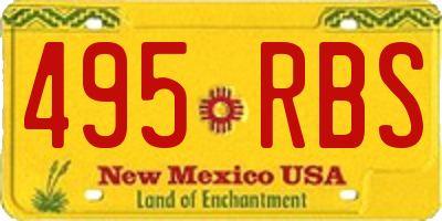 NM license plate 495RBS