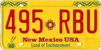 NM license plate 495RBU