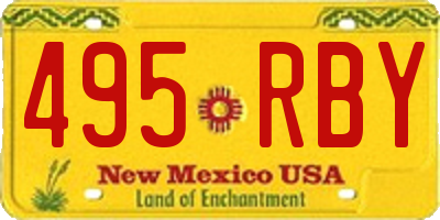 NM license plate 495RBY