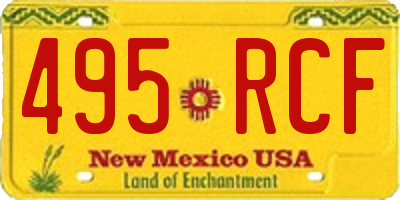 NM license plate 495RCF