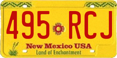 NM license plate 495RCJ
