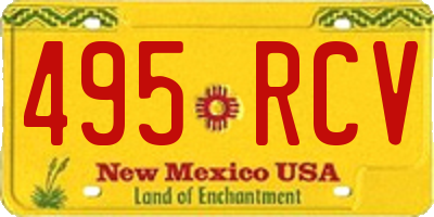 NM license plate 495RCV