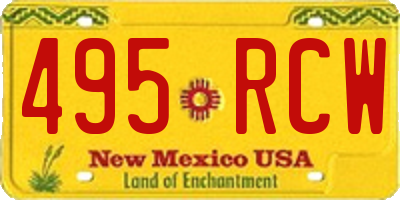 NM license plate 495RCW