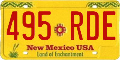 NM license plate 495RDE