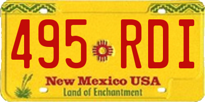 NM license plate 495RDI