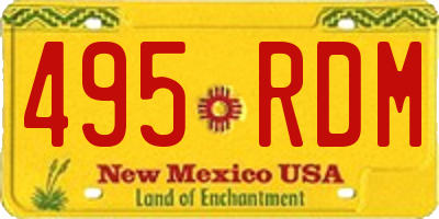 NM license plate 495RDM