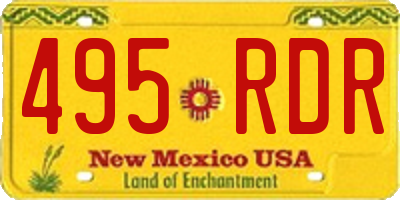 NM license plate 495RDR