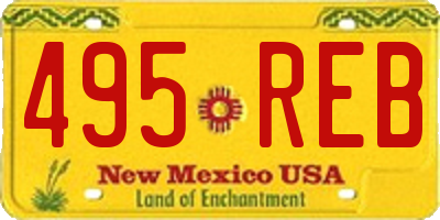 NM license plate 495REB