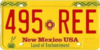 NM license plate 495REE