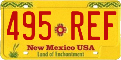NM license plate 495REF