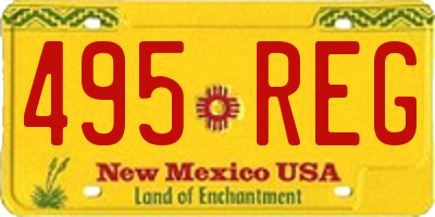 NM license plate 495REG
