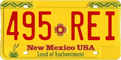 NM license plate 495REI