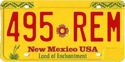 NM license plate 495REM