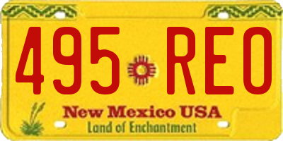 NM license plate 495REO