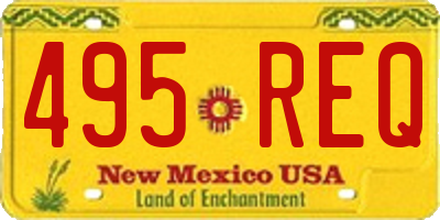 NM license plate 495REQ