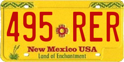 NM license plate 495RER