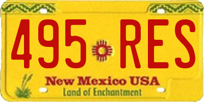NM license plate 495RES