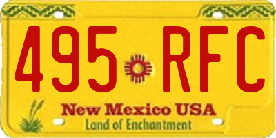 NM license plate 495RFC
