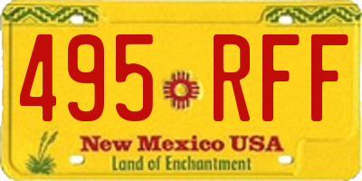 NM license plate 495RFF