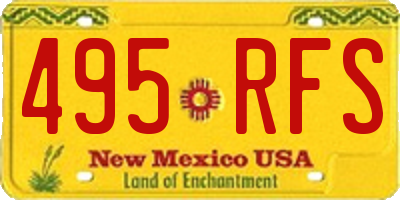 NM license plate 495RFS
